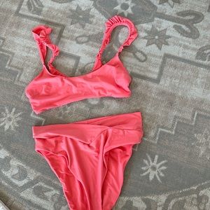 Aerie coral swimsuit